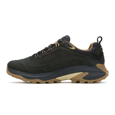 Merrell Mens Moab Speed 2 Leather (Waterproof) Hiking Trail Shoes Runners - Black