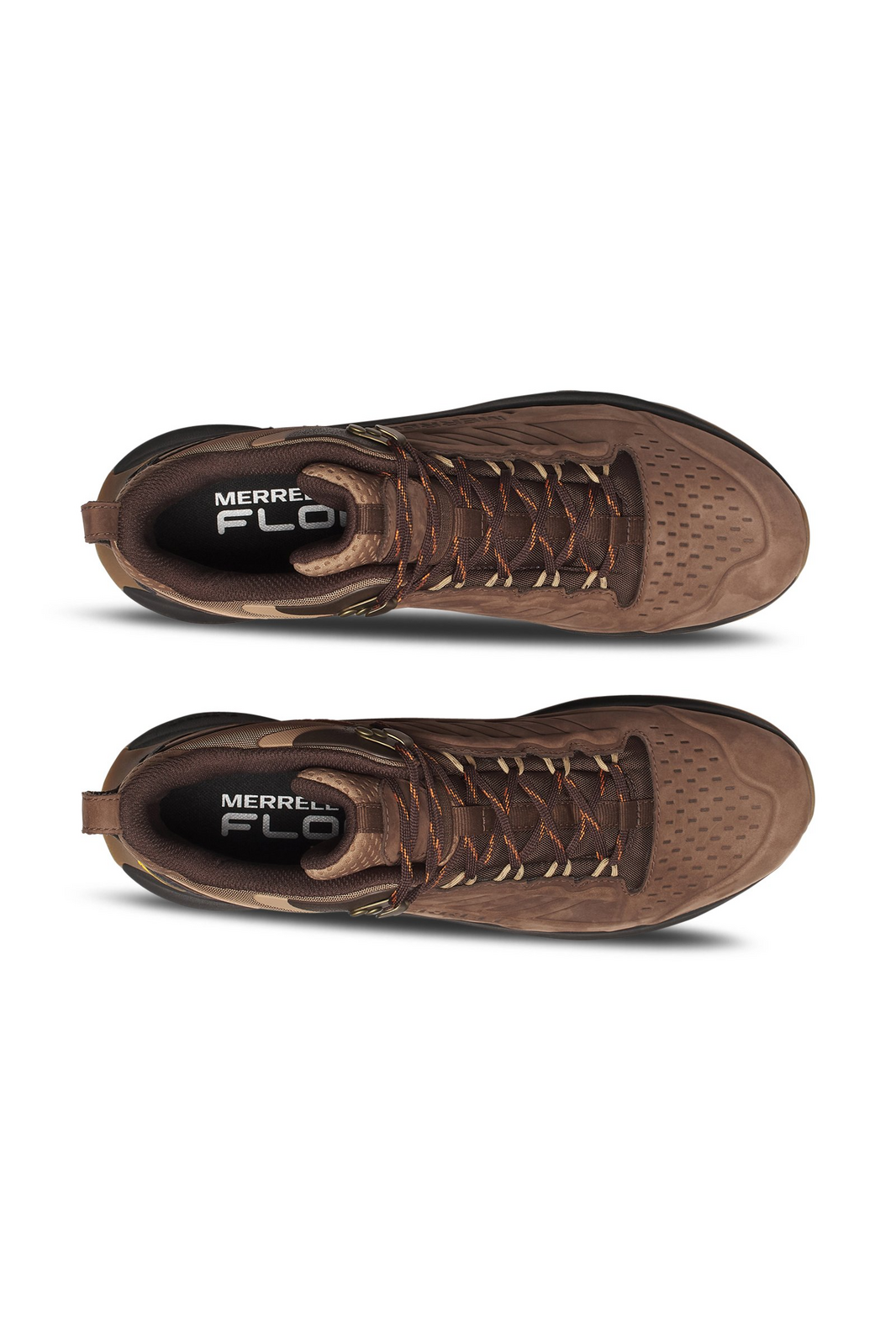 Merrell Mens Moab Speed 2 Mid Leather Waterproof Shoes Boots w/ Vibram Sole in Mole Brown