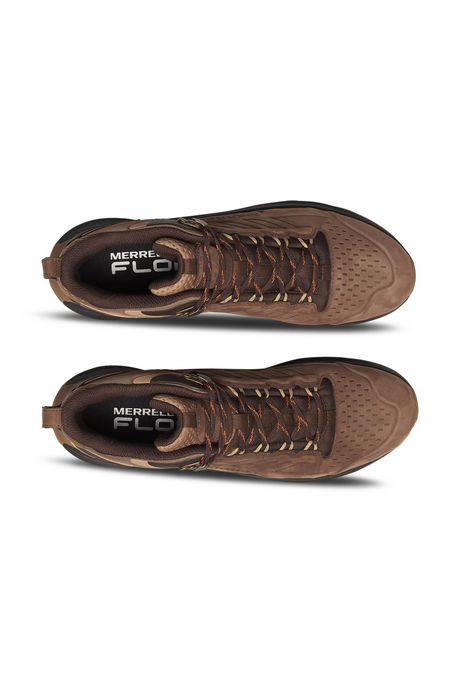 Merrell Mens Moab Speed 2 Mid Leather Waterproof Shoes Boots w/ Vibram Sole in Mole Brown
