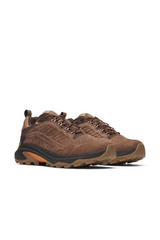 Merrell Mens Moab Speed 2 Leather Waterproof Shoes w/ Vibram Sole in Mole Brown