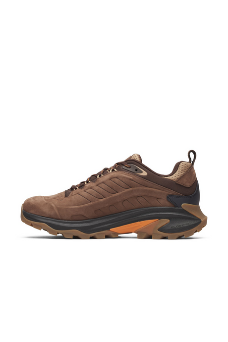 Merrell Mens Moab Speed 2 Leather Waterproof Shoes w/ Vibram Sole in Mole Brown