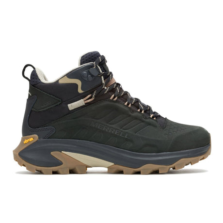 Merrell Womens Moab Speed 2 Leather Mid (Waterproof) Hiking Trail Shoes Runners - Black - US 7