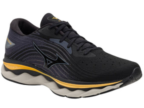 Mizuno Wave Sky 6 Mens Running Shoes Black / Tradewinds / Gold Fusion, Size 11.5