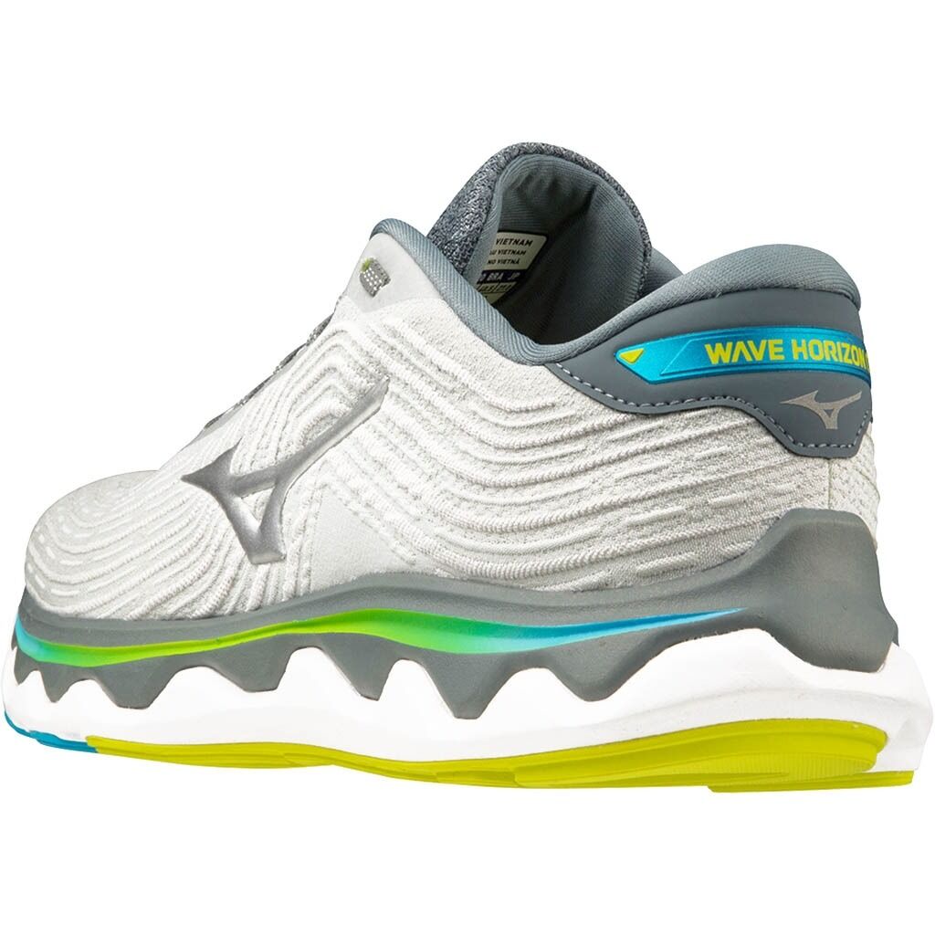 Mizuno Wave Horizon 6 Mens Runners Sneakers Shoes in Pearl Blue/Silver/Bolt