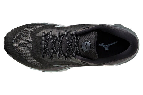 Mens Mizuno Wave Sky 7 2E Wide Black/Glacial Ridge/Stormy Weather, Size 9.5