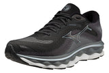 Mens Mizuno Wave Sky 7 2E Wide Black/Glacial Ridge/Stormy Weather, Size 9.5