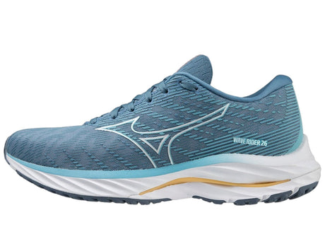 Mizuno Wave Rider 26 Womens Running Shoes Mountain Spring / White / Flax in  US 10