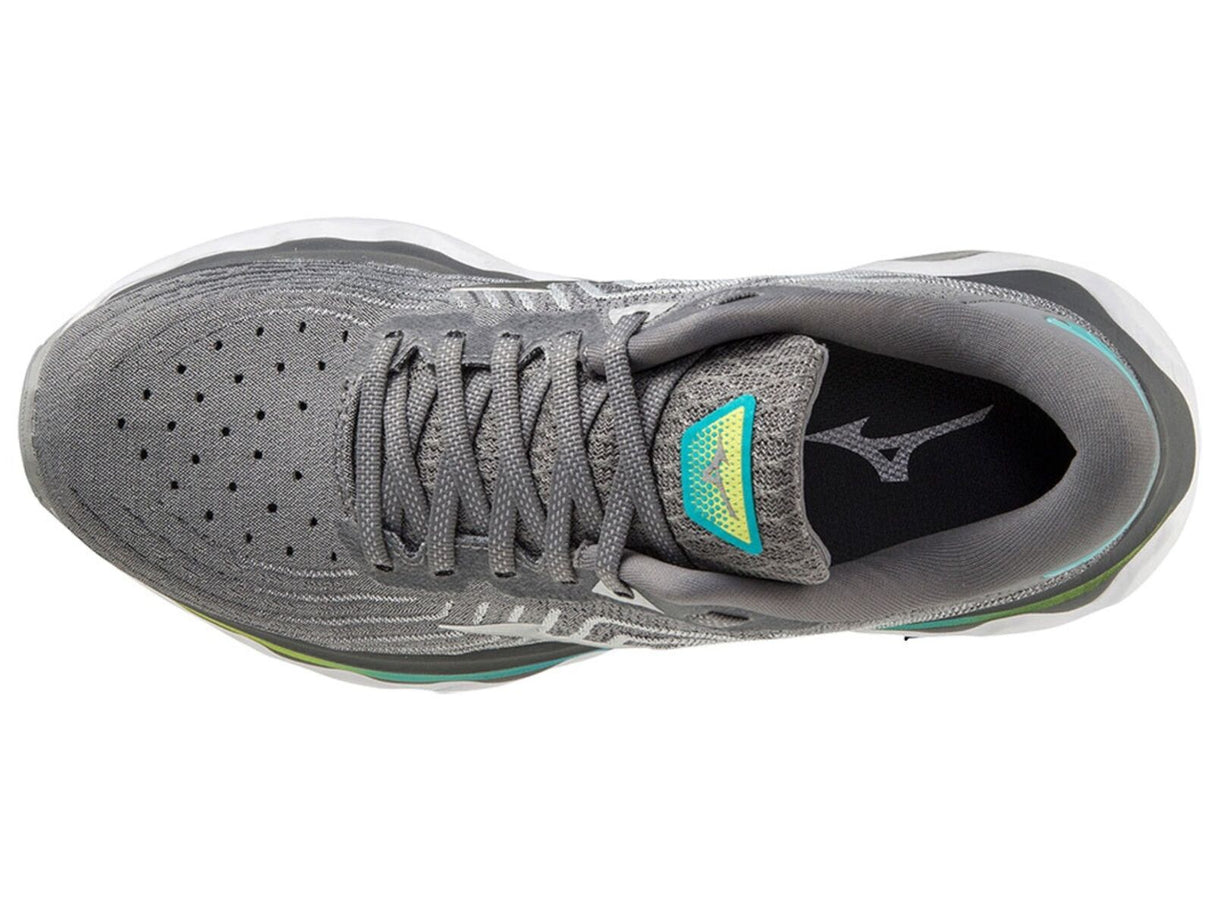 Womens Mizuno Wave Horizon 6 Ultimate Running Shoes Gray/Silver/Blue Curacao in Size 7.5