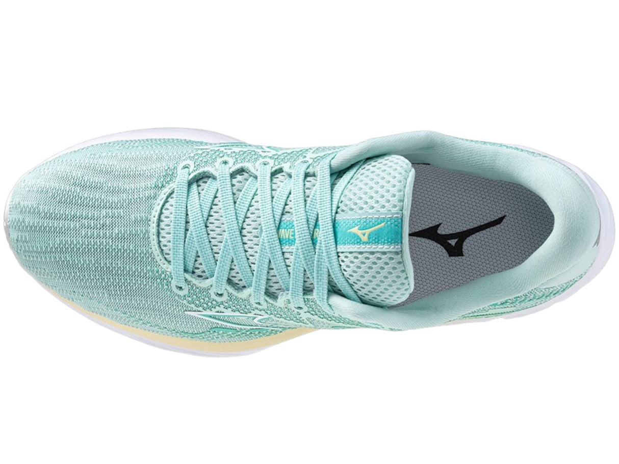 Mizuno Wave Rider 27 Womens Running Shoes Eggshell Blue / Anise Flower in US 7