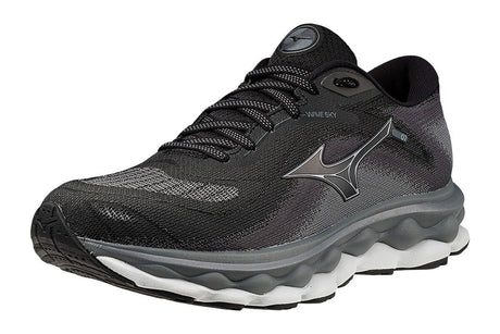 Mizuno Wave Sky 7 Womens Running Shoes D Wide in Black / Silverstar  – Size 7