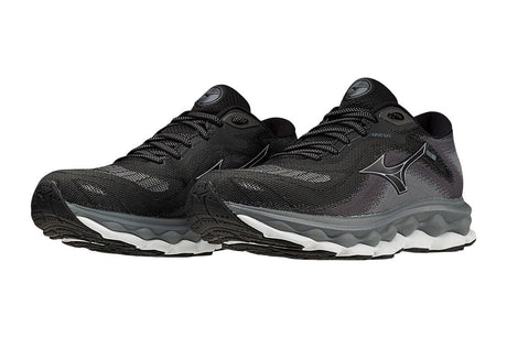 Mizuno Wave Sky 7 Womens Running Shoes D Wide in Black / Silverstar  – Size 7