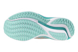 Mizuno Womens Wave Rider 28 (D Wide) in Harbor Mist/White/Aruba Blue