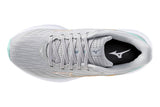 Mizuno Womens Wave Rider 28 (D Wide) in Harbor Mist/White/Aruba Blue