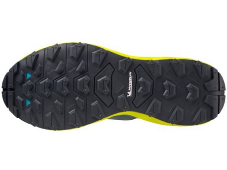 Mizuno Wave Daichi 7 Mens Trail Shoes Gray/Blue/Bolt Size 11.5