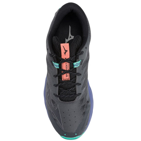 Mizuno Wave Daichi 7 Mens Trail Running Shoes Iron Gate / Ebony / Living Coral – US 10.5