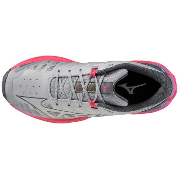 Womens Mizuno Wave Daichi 7 2023 Pearl Blue/High-Vis Pink/Purple Punch Size 7.5