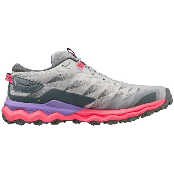 Womens Mizuno Wave Daichi 7 2023 Pearl Blue/High-Vis Pink/Purple Punch Size 7.5