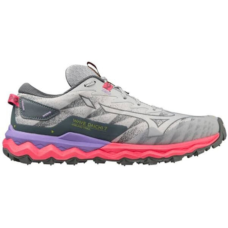 Womens Mizuno Wave Daichi 7 2023 Pearl Blue/High-Vis Pink/Purple Punch 7