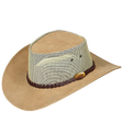 JACARU Summer Breeze Squashy Cooler Suede Leather Hat Brim Vented Mesh 1019