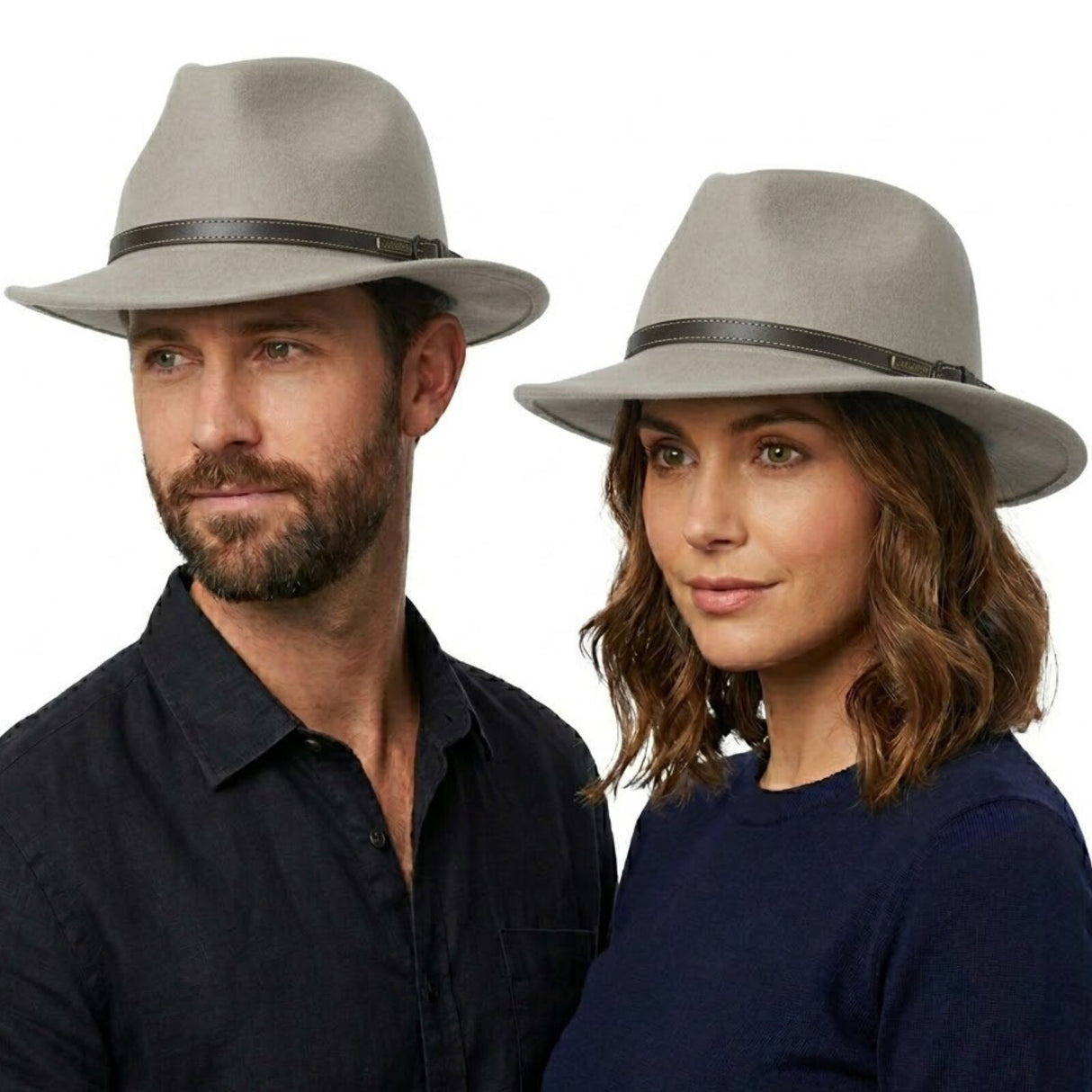 Jacaru 1848 Wool Trilby Hat - Stone (100% Australian Wool Fedora)