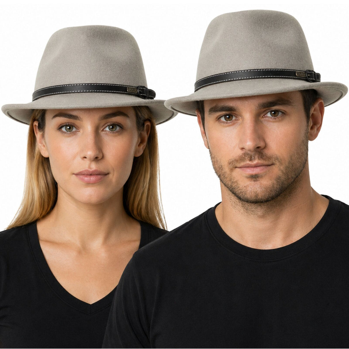 Jacaru 1848 Wool Trilby Hat - Stone (100% Australian Wool Fedora)