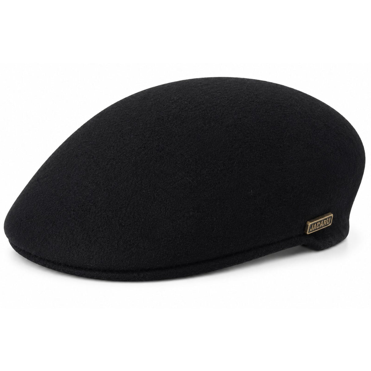 Aston 1850 Ivy Hat 100% Wool Felt Flat Cap Waterproof Driver Hat - Black