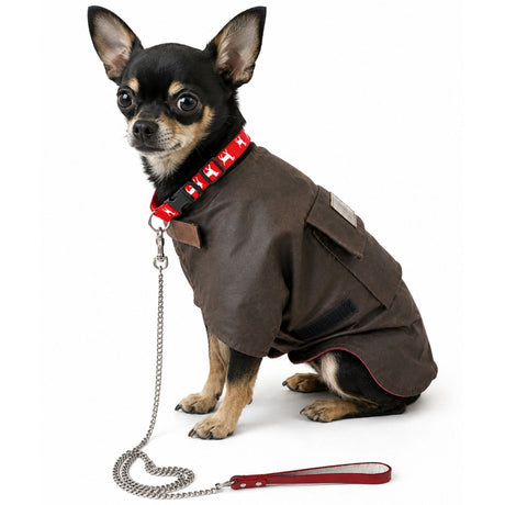 Jacaru Dog  Oilskin Wax Cotton Jacket - Fully Lined Windbreaker (Winter Coat)