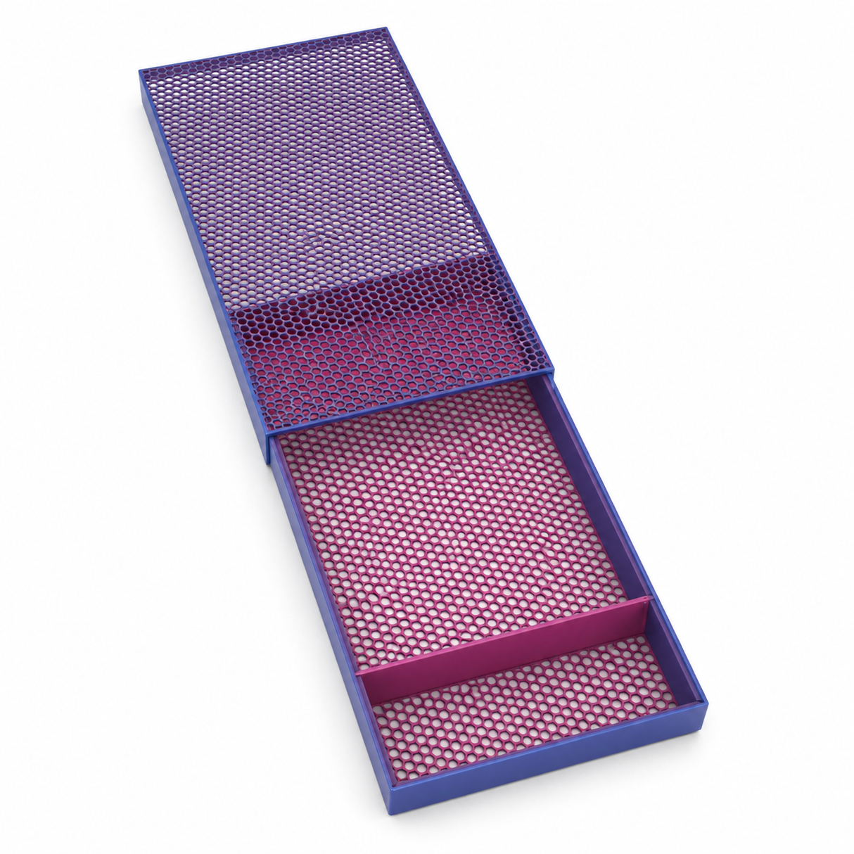 Honeycomb Slide Lid Pencil Case and Desk Drawer Organiser (24x12cm)