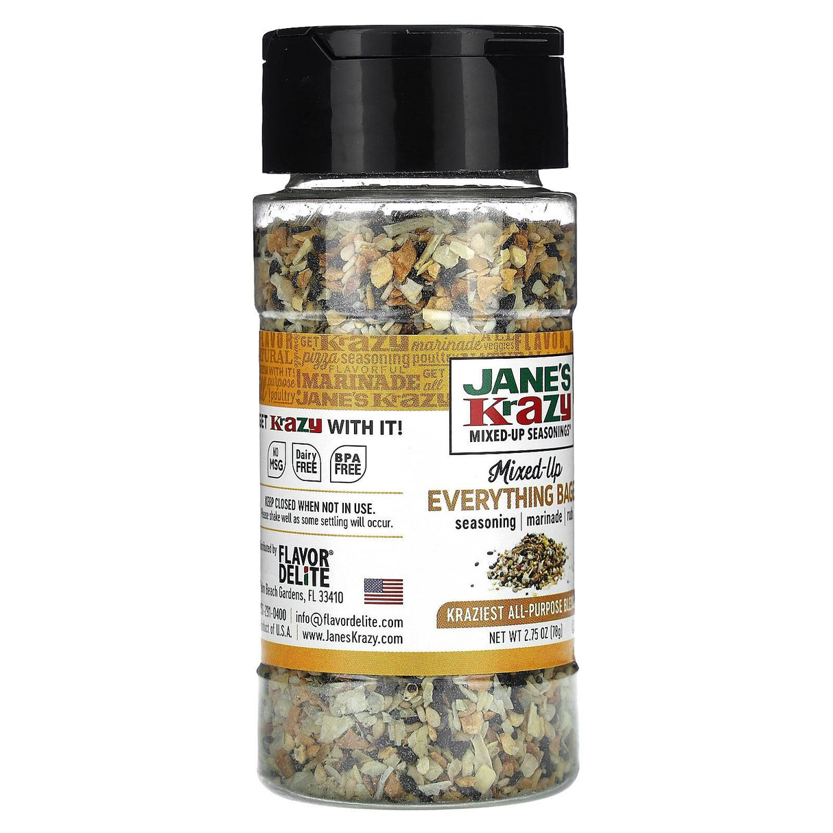 3x Jane's Krazy Mixed up Everything Bagel Seasoning Pack (78g)