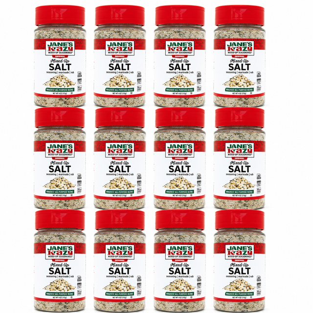 12x Jane's Krazy Mixed Up Salt Seasoning Marinade Rub (113g)