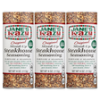 3x Jane's Krazy Original Mixed-Up Steakhouse Seasoning Marinade Rub Pack (113g)