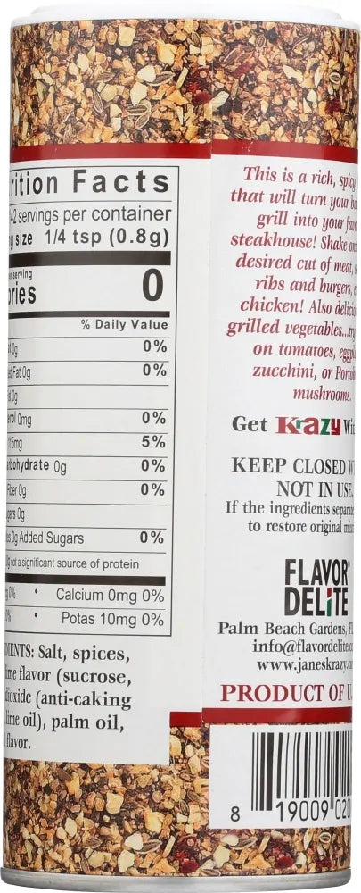 3x Jane's Krazy Original Mixed-Up Steakhouse Seasoning Marinade Rub Pack (113g)