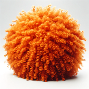 Jannik Sinner Inspired Wig - Curly Orange Afro Hair for Tennis Costume