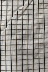 Mens 100% Cotton Button Up Short Sleeve Shirt in White Check