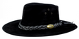 JACARU Wallaroo Suede Leather Hat UV Protection Water Resistant Wide Brim 1007 - Black - XX-Large (62/63cm)
