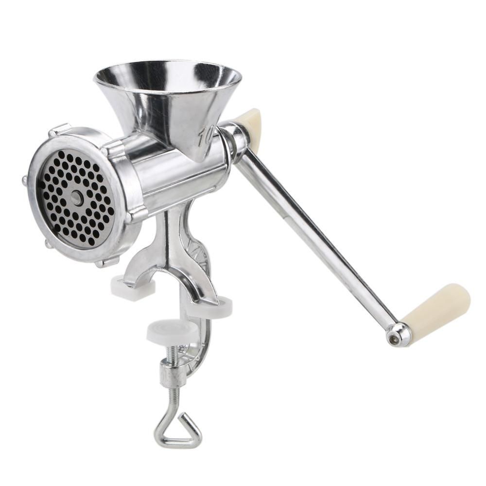 Mincer Meat Grinder Multi Function Manual Aluminum Alloy in Silver