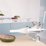 Mincer Meat Grinder Multi Function Manual Aluminum Alloy in Silver