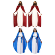 Jesus & Mary Group Costume Set - 2x Jesus Holy Robe + 2x Virgin Mary (Nativity, Halloween & Fancy Dress)