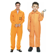 Long Sleeve Prisoner Family Costume Set - Mens & Boys Orange Jail Convict Halloween