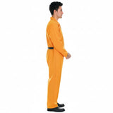 Adult Prisoner Costume Halloween Jail Convict Adult Outfit Orange Long Sleeve