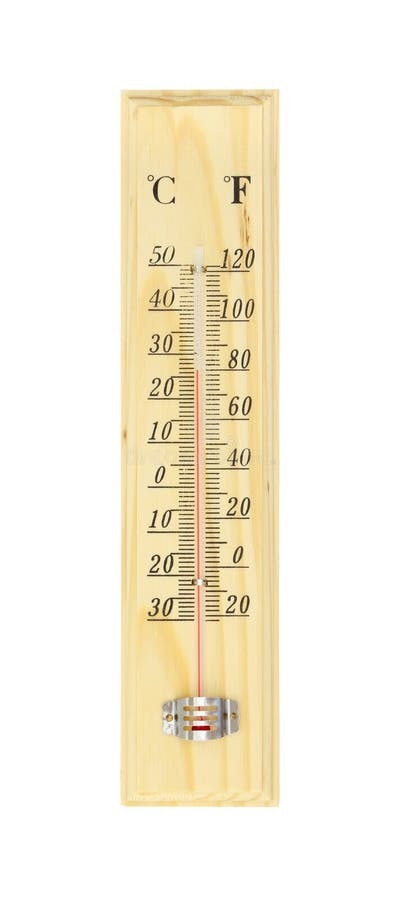 27cm WOODEN THERMOMETER Indoor Outdoor Glass Wall Hanging Room Sensor Jumbo - Light Wood