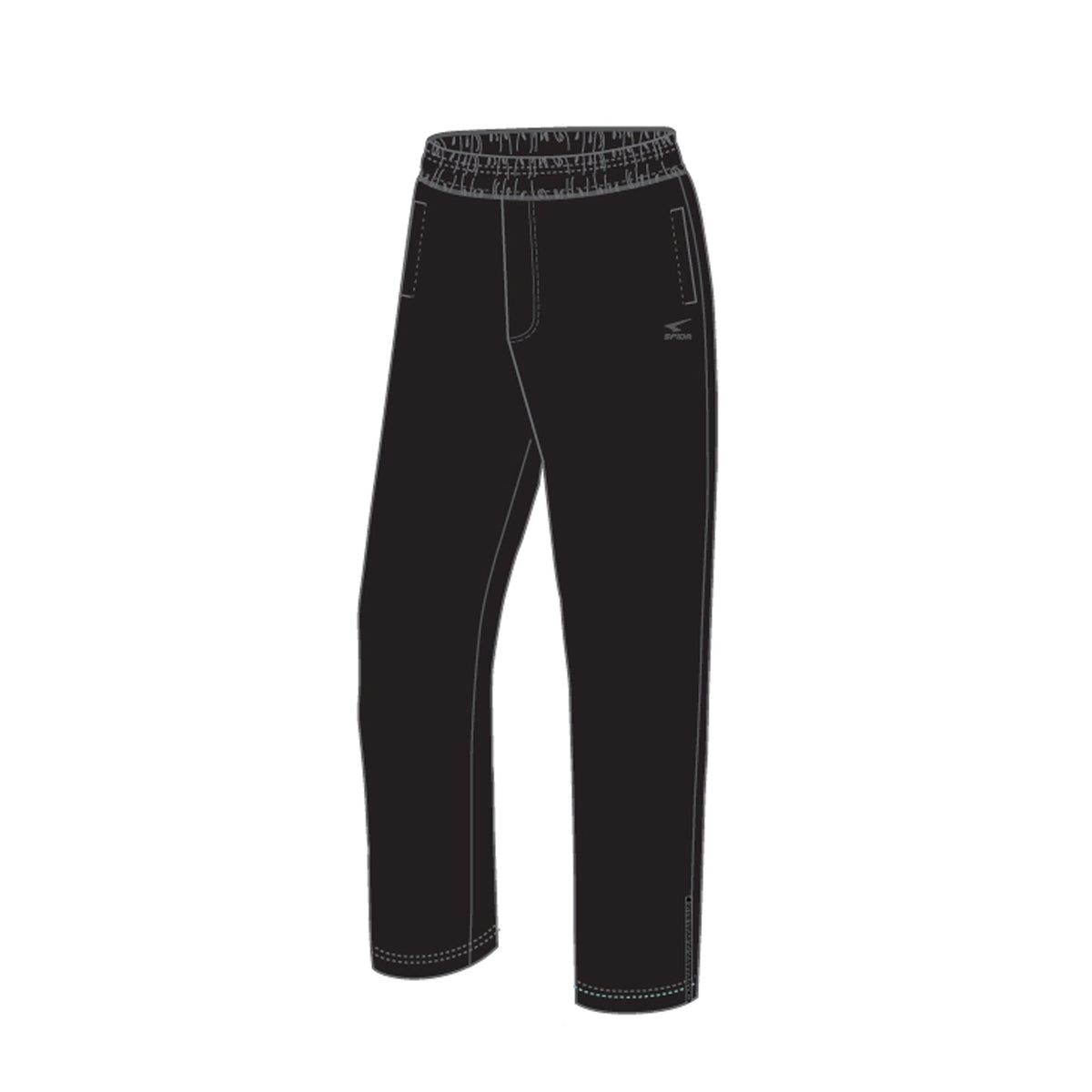 Sfida Jeremy Mens Taslon Track Pants - Black (Trackies)