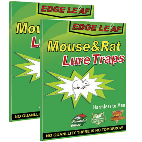2x Rat & Mouse Lure Traps - Rodent/Bug/Cockroach/Mice Snare Sticky Pad Catcher