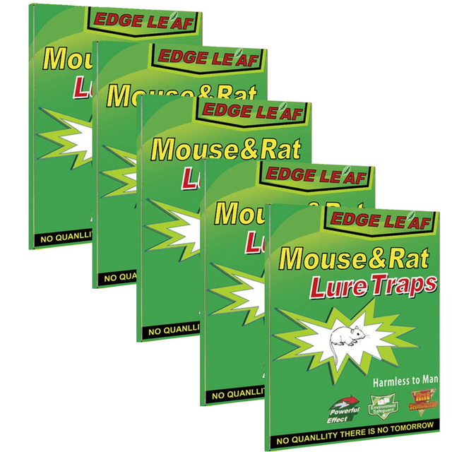 5x Rat & Mouse Lure Traps Bulk Pack - Rodent/Bug/Cockroach/Mice Snare Sticky Pad Catcher