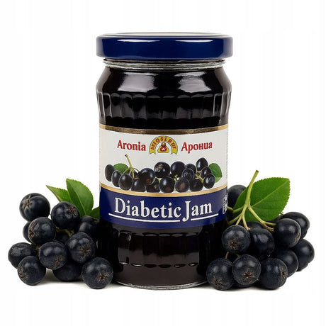 340g Diabetic Jam Aronia Chokeberry in Glass Jar - Product of Bulgaria (Chernoplodnaya Ryabina)