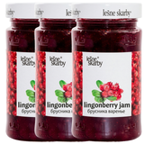 3x 320g Lingonberry (Brusnika) Jam - Polish Fruit Spread in Glass Jar (Product of Poland)