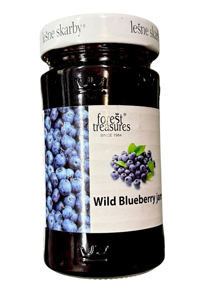 3x 320g Wild Blueberry Jam - Polish Fruit Spread in Glass Jar (Product of Poland)