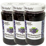 3x 320g Wild Blueberry Jam - Polish Fruit Spread in Glass Jar (Product of Poland)