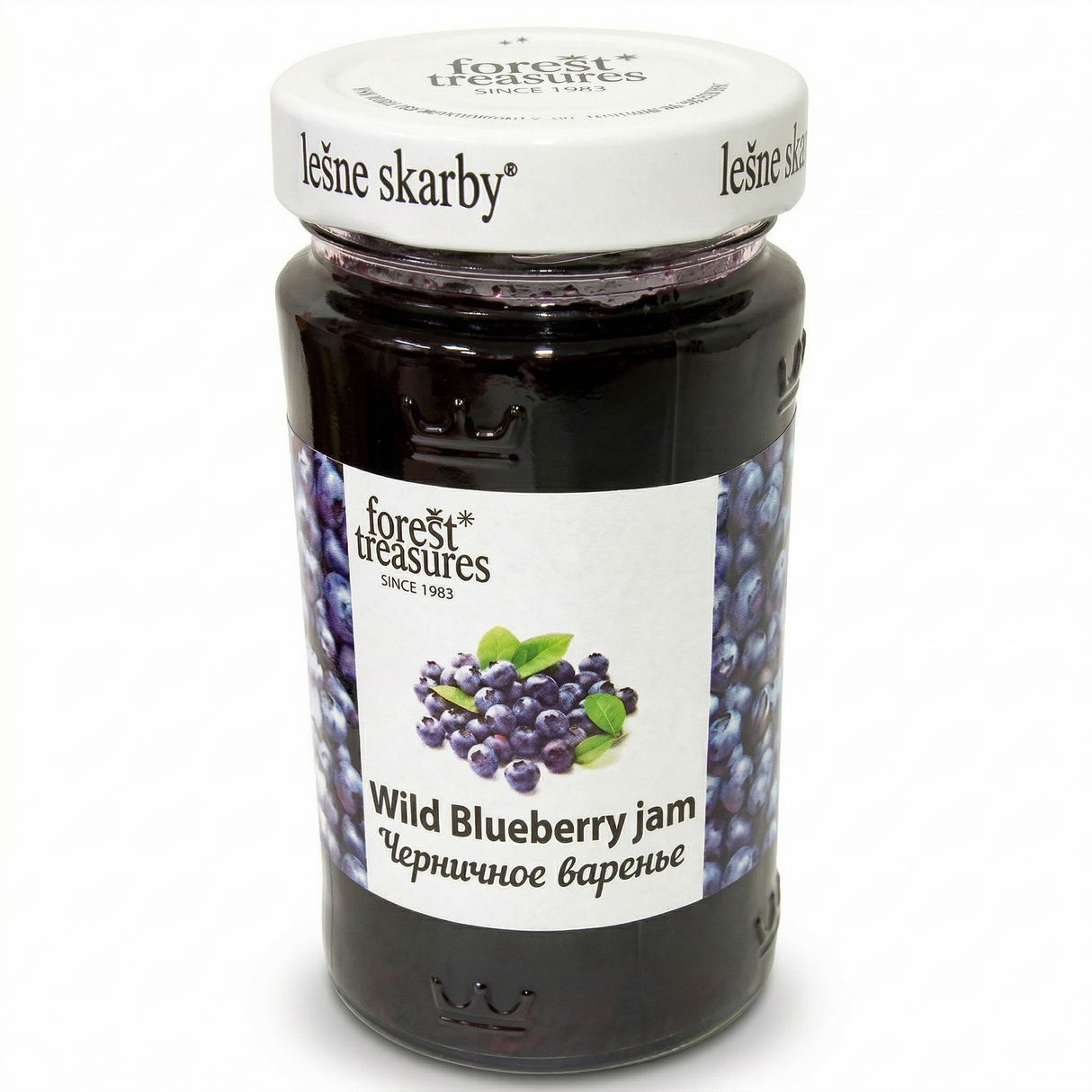 3x 320g Wild Blueberry Jam - Polish Fruit Spread in Glass Jar (Product of Poland)