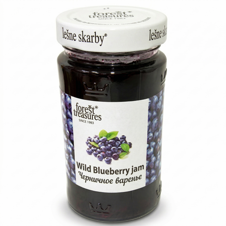 3x 320g Wild Blueberry Jam - Polish Fruit Spread in Glass Jar (Product of Poland)